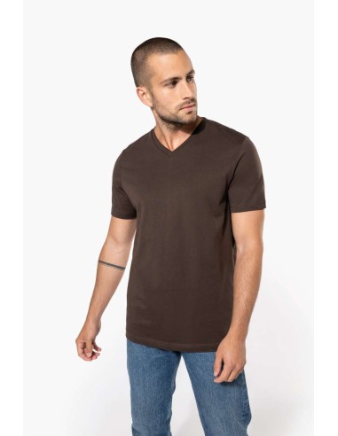 KAR-K357-T-shirt col V manches courtes